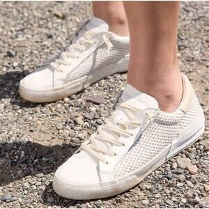 Dolce Vita Zina Woven Sneakers Women’s Size 15 – Leather & Raffia – New